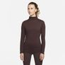 Nike Yoga Luxe Dri-fit long sleeve ribbed top size S brown Image 3