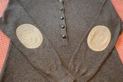 Part Two grey jumper with light grey elbow patches (S)