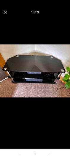 Black Glass Corner TV Stand  TV Unit