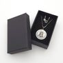1966 Vintage 925 Sterling Silver Collectible Uniquely Engraved Georg Jensen Designer St Christopher Necklace on Italian Chain Image 2