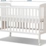 -3-in-1 Wooden Baby Cot Bed,Baby Crib,Convertible Baby Bed with Teething Rail,5 Adjustable Bed Base Positions,Mattress Included,From Birth to 6 Years Image 7