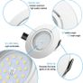 10x Recessed Ceiling Lights GU10, 5W 600LM Cool White 6000K, Round Metal Matte White Recessed Downlights 30 Swiveling with 5W Bulbs, Spotlights Ceiling Lights 220V-240V, (Hole Size:68mm-80mm) Image 5
