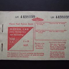 GB Vintage Motor Fuel Ration Book