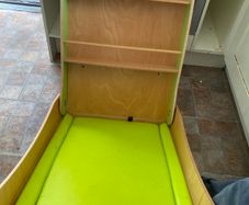 Wall mounted baby changing unit