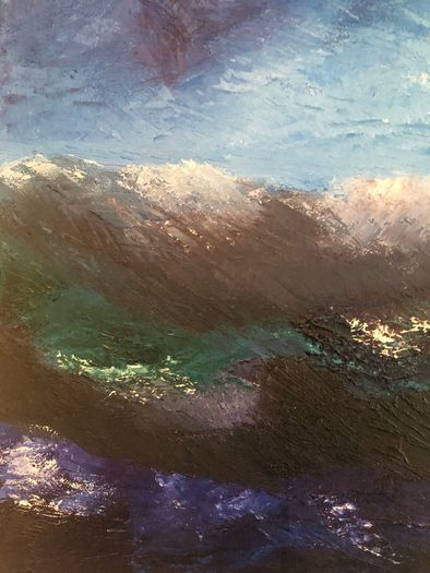 Wild sea oil painting