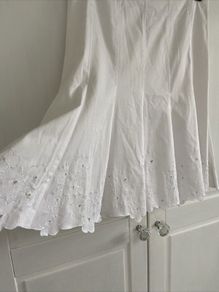 Karen Millen White Skirt Broderie Anglaise