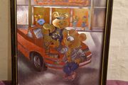1988 Disco Ted framed foil art