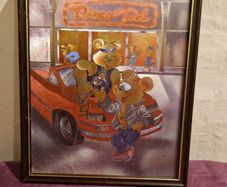 1988 Disco Ted framed foil art
