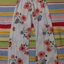 White Floral Cotton Trousers New With Tags Image 4