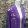 Vintage 80s purple embellished cardigan Image 2