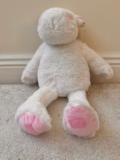 Mumbles White Pink Hippo Plush Soft Only approx. 25 cm. (without legs) MM606 Please see photos