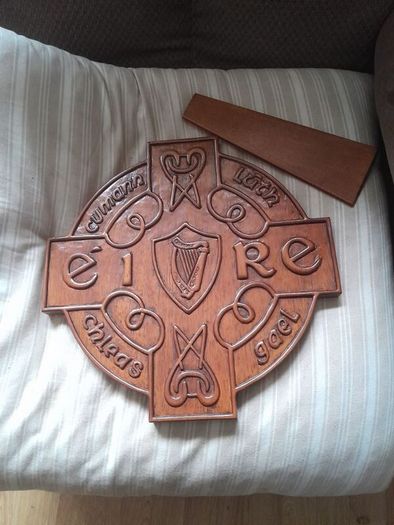 vintage carved g.a.a shield