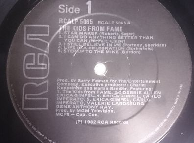 The Kids From Fame High Fidelity Vinyl Album Irish Pressing