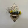 Vintage Brass Holy Water Font Wall Hanging Religious Home Decor Image 6