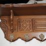 French Carved Oak Wall Coat Rack Image 2