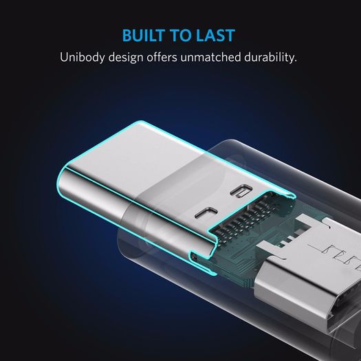 Micro USB Female To Type-C USB3.1 Male Sync Data Charger Cable - White