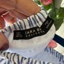 top zara large blue & white top size large Image 7