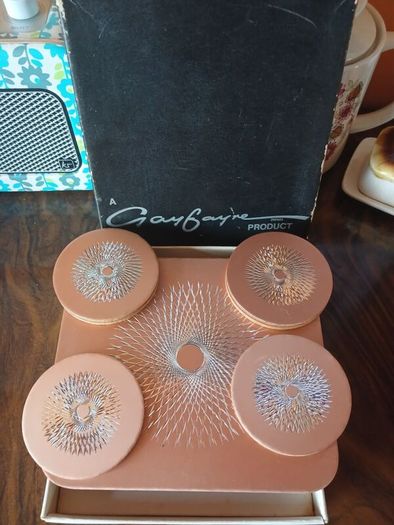 vintage placemat and coasters