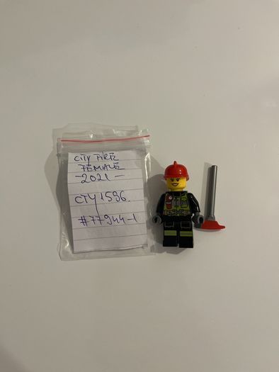 Lego City Firefighter minifigure