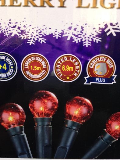 Cherry Lights 70 Red Bulb Christmas Lights