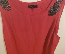 New Look Inspire burgundy embroidered top size UK20/22 EU48/50 Postage included