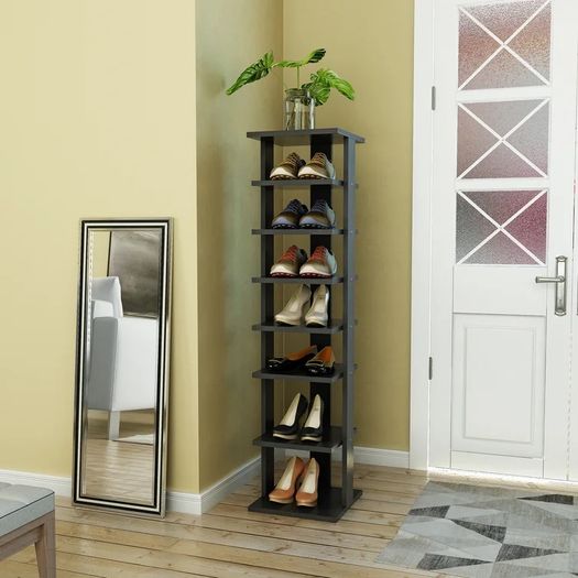 Wooden 7 Pair Shoe Rack Free Postage (multiple Colours)