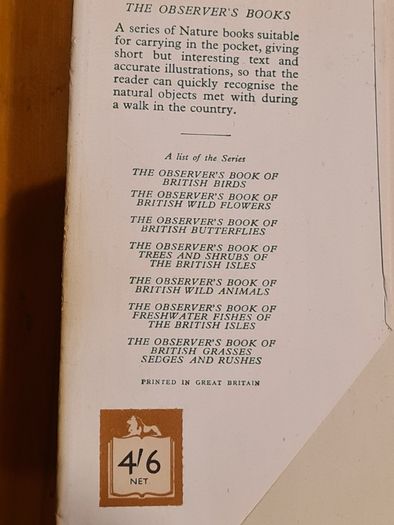 .The Observers Book Of TRRES & shrubs Of The British ISLES. 240 PAGES POCKET SIZE.
