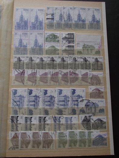 An album with Irish stamps. Reminder with duplications