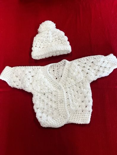 cardigan and hat