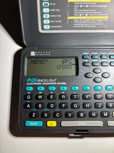 Vintage Oregon Scientific Electronic Organiser Working