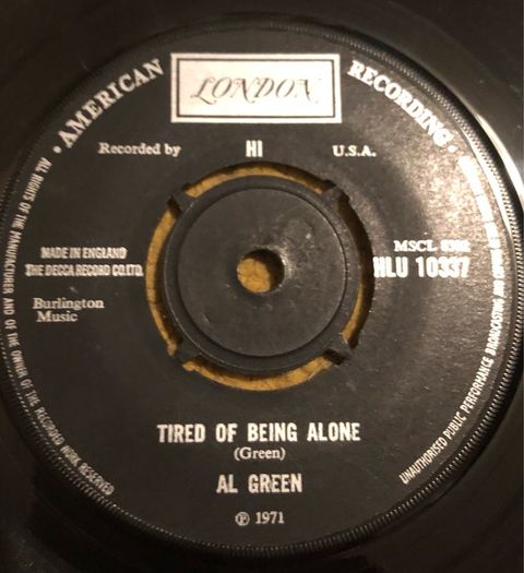 Al Green - Tired of Being Alone (1971) 7"