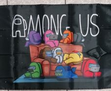 Among Us flag 3ft x 2ft.