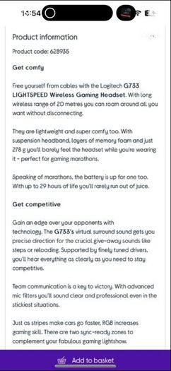 Logitech Wireless Gaming Headset NEW