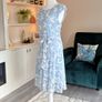 Ladies Stella Morgan Butterfly Mesh Overlay A-Line Midi Dress Image 8