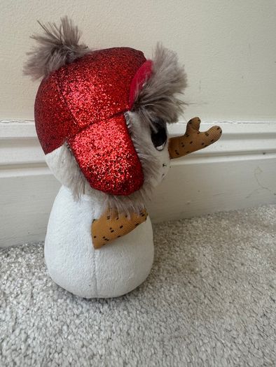 Ty Beanie Boo Buttons the Snowman approx. 6" Plush Dirty Please see photos