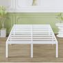 High White King Size Bed Frame 5ft with Rounded Corner Image 10