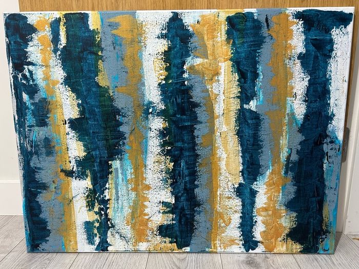 Large blue abstract painting