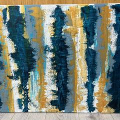Large blue abstract painting