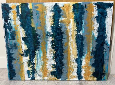 Large blue abstract painting