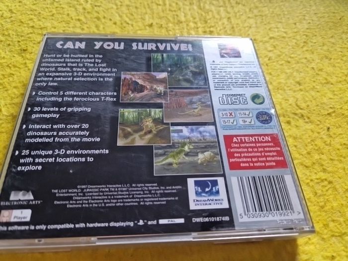Jurassic Park The Lost World PlayStation1 Ps1 PlayStation2 Ps2 Games Original