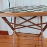 Vintage Card Table painted with Chess Board Image 3