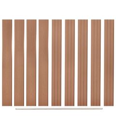 Replacement Fence Boards 9 pcs WPC 170 cm Brown