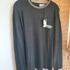 Cotton & Silk C&S Men's Jumper  New With Tags Dark Grey