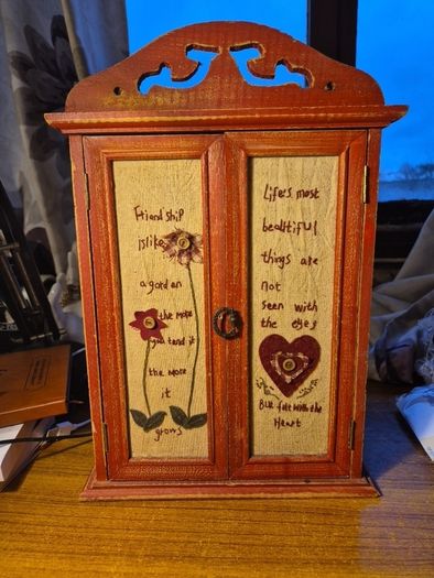 Vintage Wardrobe Decorative Trinket/ Jewellery Storage Box