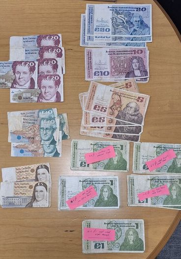 Irish Bank Notes - Meab 1 Punt / Pound Collection - FIVE Notes