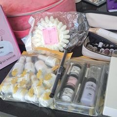 Nail Lamp, 14 day manicure polishes, acryllic set and manicure tools