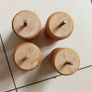 4 turned wooden bun feets with threaded bolts  height 12.5cm Image 2