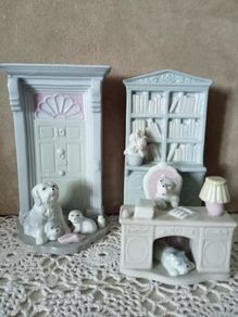 Vintage Ceramic Miniatures Bookends