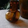 Set of 3 Antique Amber Glass Bottles - OXO 16oz & Bovril 2oz & 1/2oz. c.1900-1930. Excellent Antique Condition Image 4