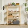 4 Tier Wooden Open Bookcase Modern Freestanding Bookshelf Storage Organizer,Multifunctional Display Stand for Bedroom, Living Room and Home Office, Storage Cabinet,White Image 7